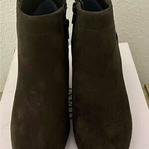 Alfani Gray Ankle Booties with Suede Finish and Block Heel